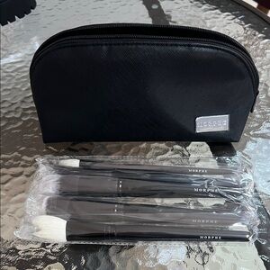 Morphe Black Brush Set with White Bristles